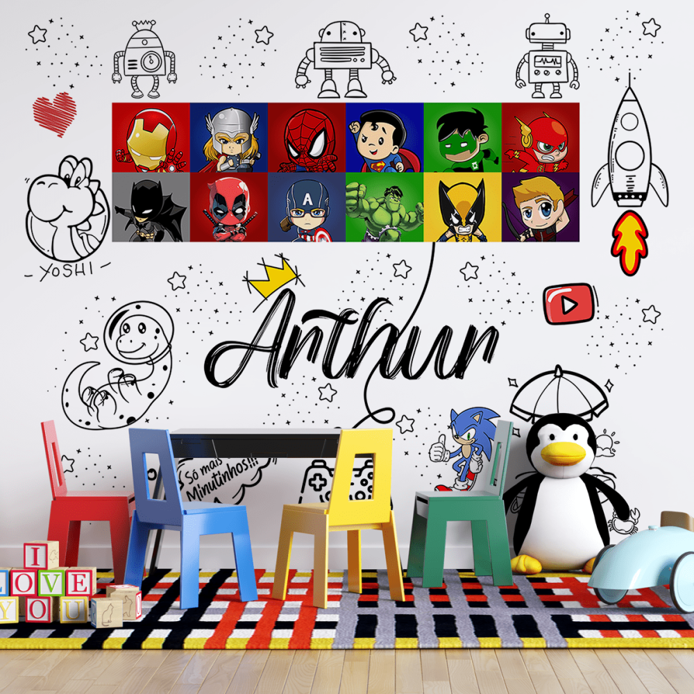 Papel de Parede Personalizado Play Kids Pop