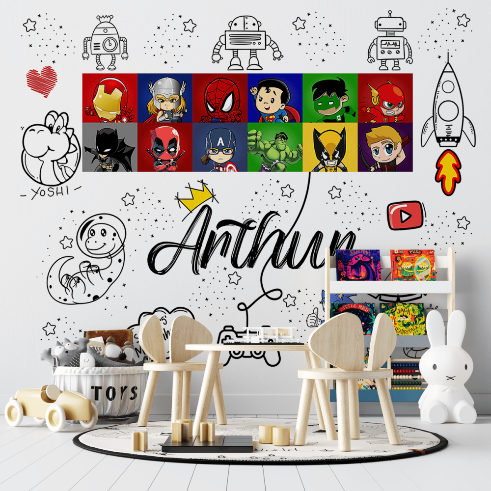 Papel de Parede Personalizado Play Kids Pop