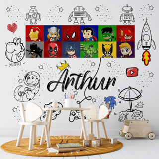 Papel de Parede Personalizado Play Kids Pop