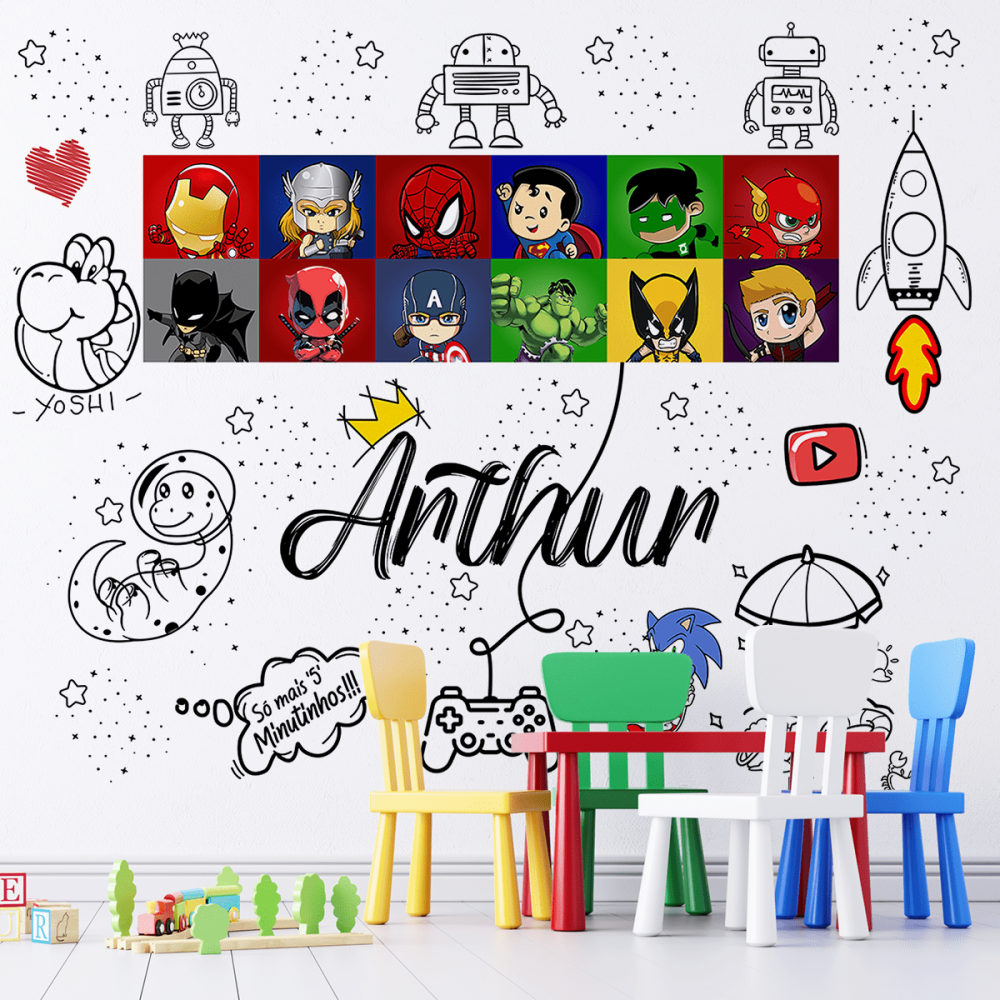 Papel de Parede Personalizado Play Kids Pop