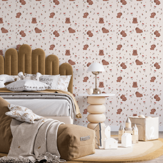 Papel de Parede Personalizado Capivaras no Jardim