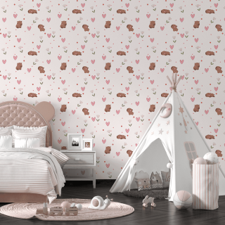 Papel de Parede Personalizado Capivaras Apaixonadas