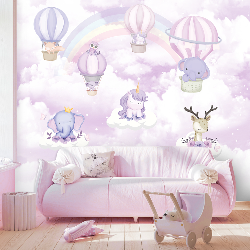 Papel De Parede Personalizado Céu Encantado Baby Purple
