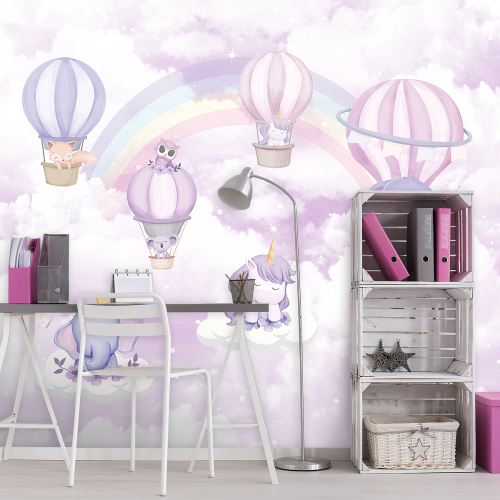 Papel De Parede Personalizado Céu Encantado Baby Purple