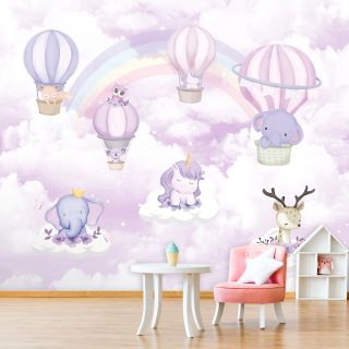 Papel De Parede Personalizado Céu Encantado Baby Purple