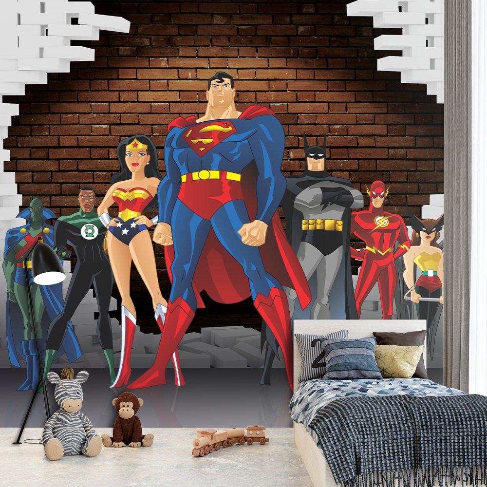 Papel De Parede Personalizado Heróis DC