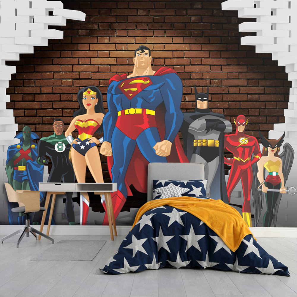 Papel De Parede Personalizado Heróis DC