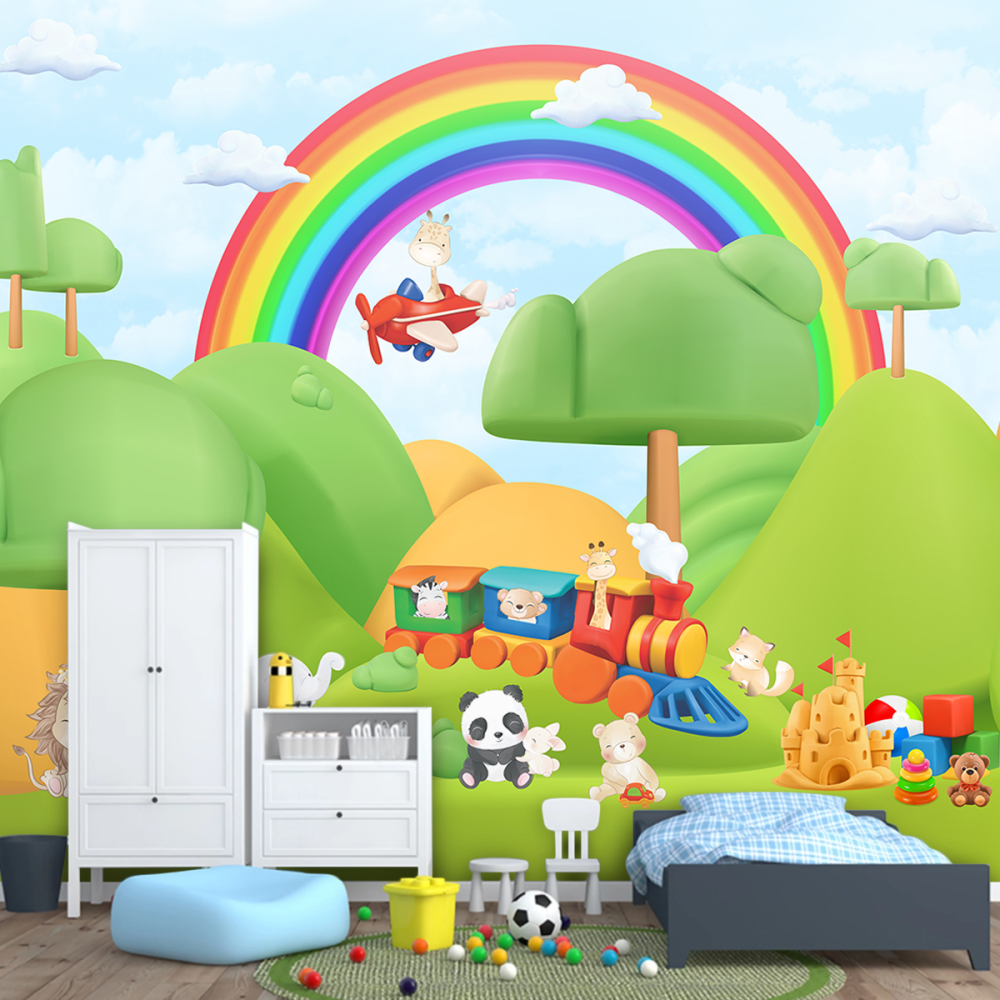 Papel De Parede Personalizado Trenzinho Divertido