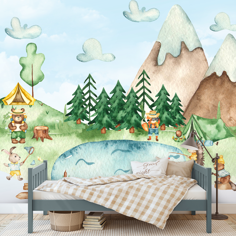 Papel De Parede Personalizado Bichinhos Pescadores