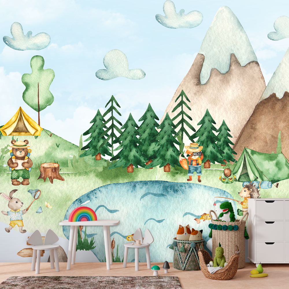 Papel De Parede Personalizado Bichinhos Pescadores