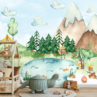 Papel De Parede Personalizado Bichinhos Pescadores