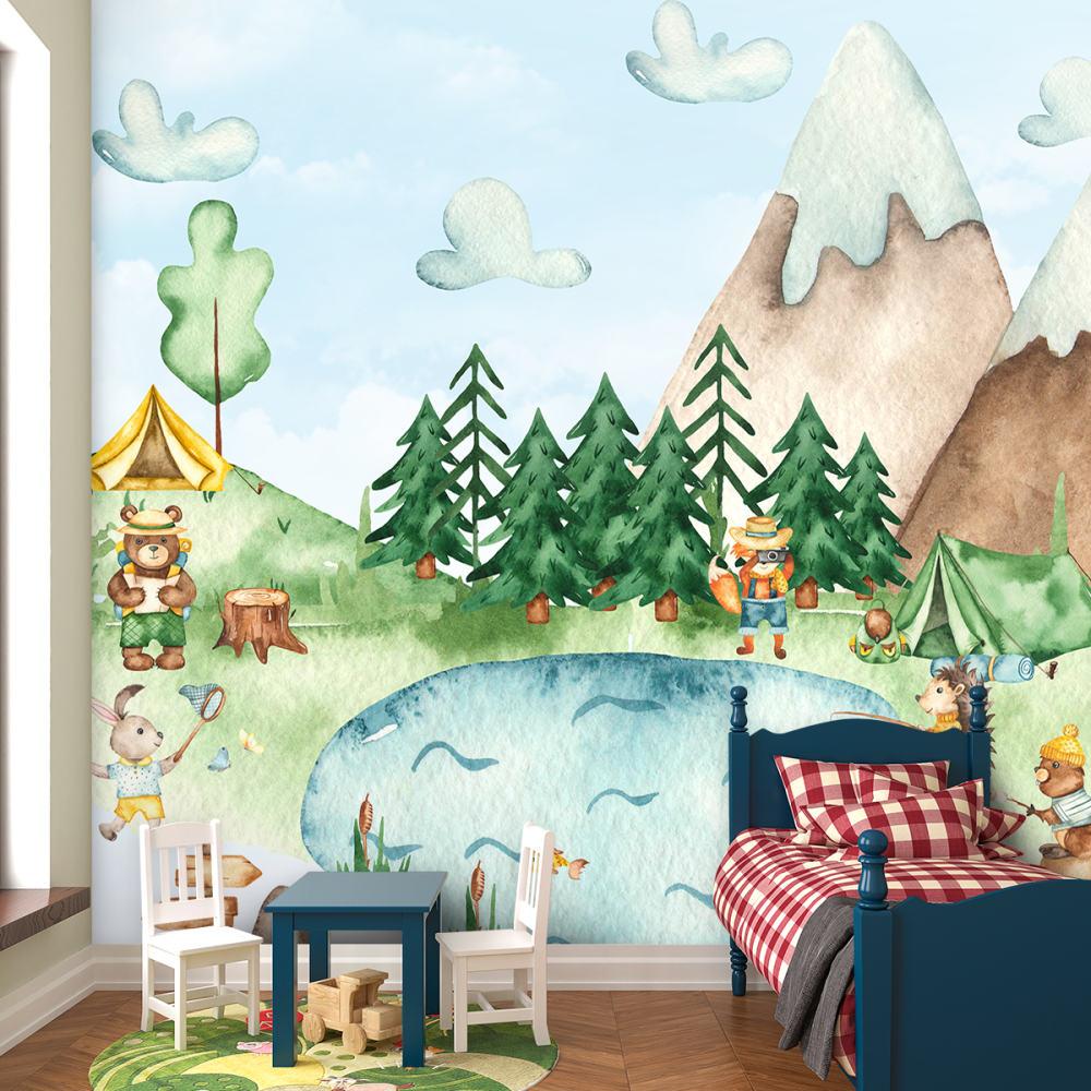 Papel De Parede Personalizado Bichinhos Pescadores