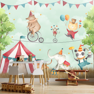 Papel De Parede Personalizado Bichinhos Malabaristas