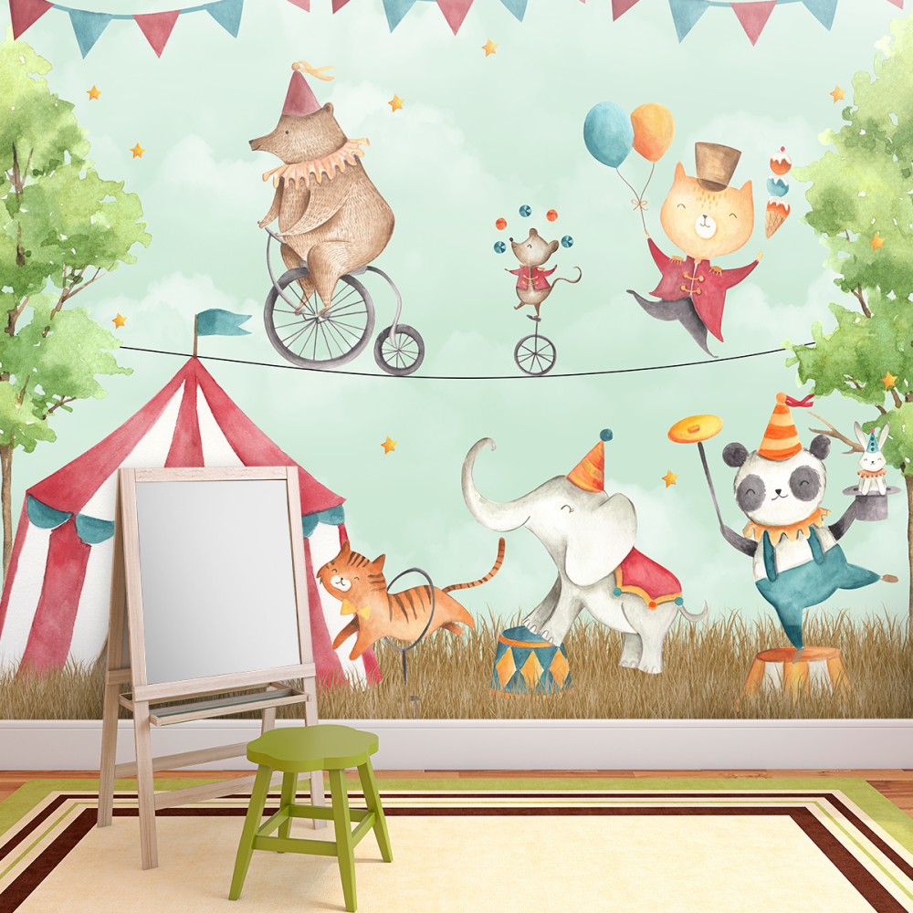 Papel De Parede Personalizado Bichinhos Malabaristas