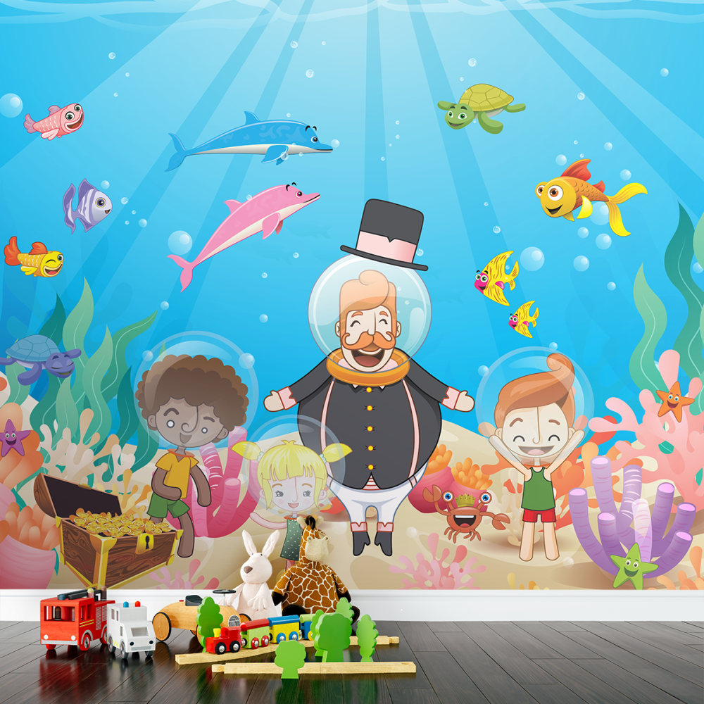 Papel De Parede Personalizado Mundo Bita No Fundo Do Mar