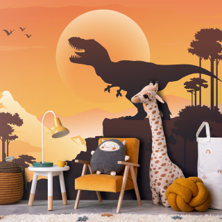 Papel De Parede Personalizado T-Rex No Pico Da Montanha