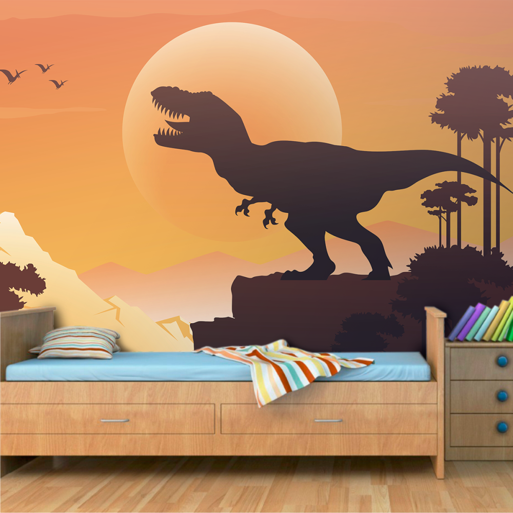 Papel De Parede Personalizado T-Rex No Pico Da Montanha