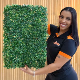 Placa Decorativa de Buchinho Artificial – Revestimento Verde para Parede