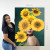 Quadro Decorativo Mulher Girassol Minimalista