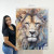 Quadro Decorativo Leão Elegância Selvagem