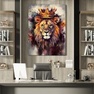 Quadro Decorativo Leão Rei da Selva