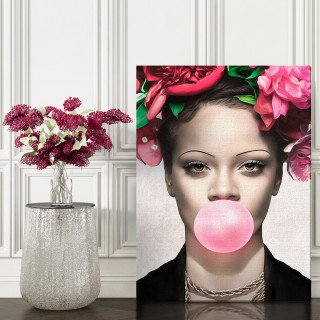 Quadro Decorativo Rihanna Flowers