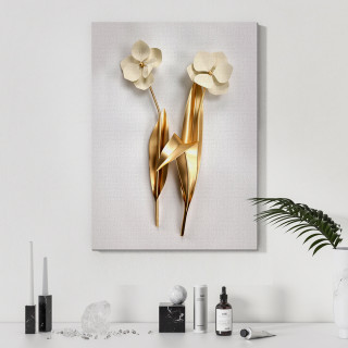 Quadro Decorativo Floral Golden