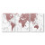 Kit Quadros Decorativos Mapa Mundi Rose Gold