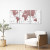 Kit Quadros Decorativos Mapa Mundi Rose Gold