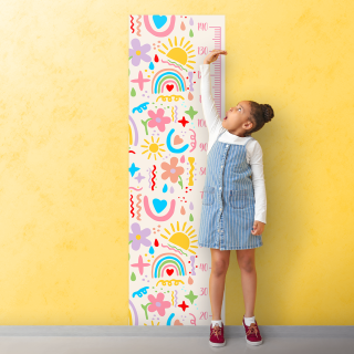 Régua de Crescimento Arco Íris Encantado