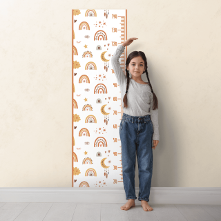 Régua de Crescimento Arco Íris Boho