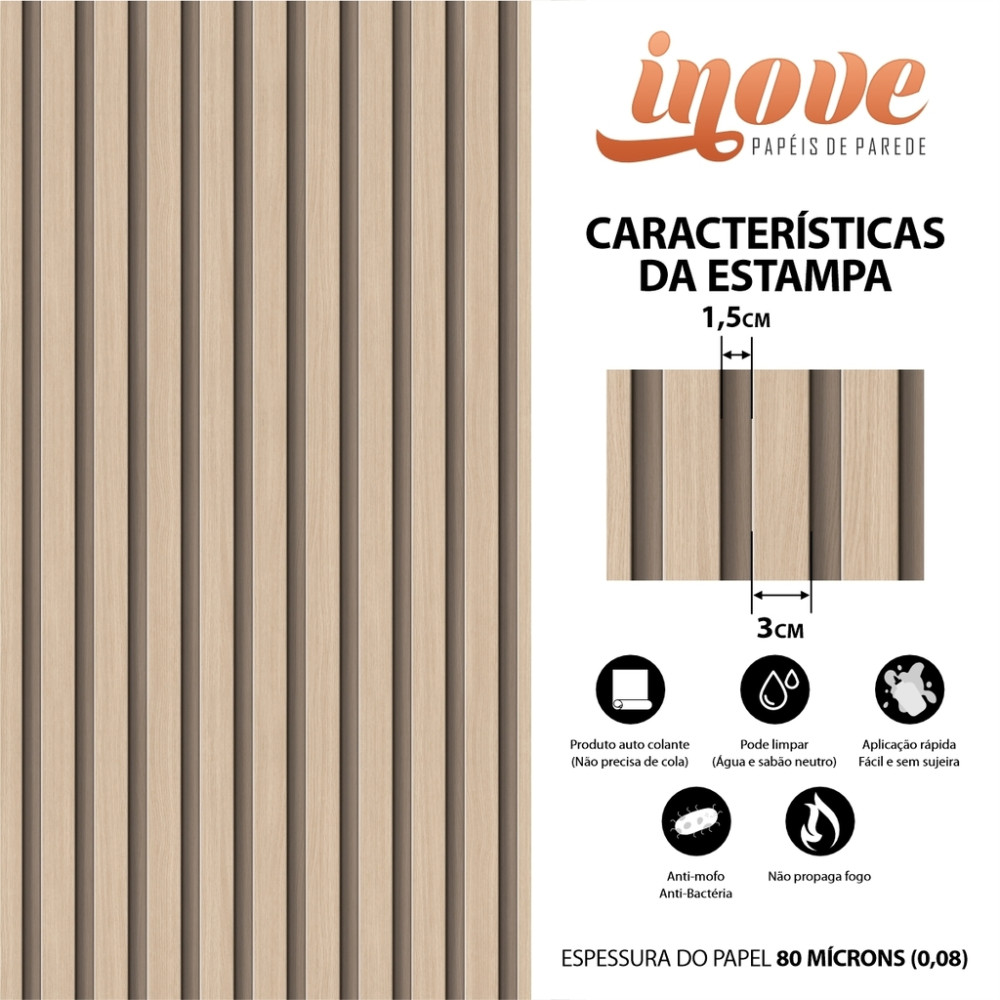 Papel de Parede Madeira Ripada Grécia Papel de Parede Madeira Ripada Grécia