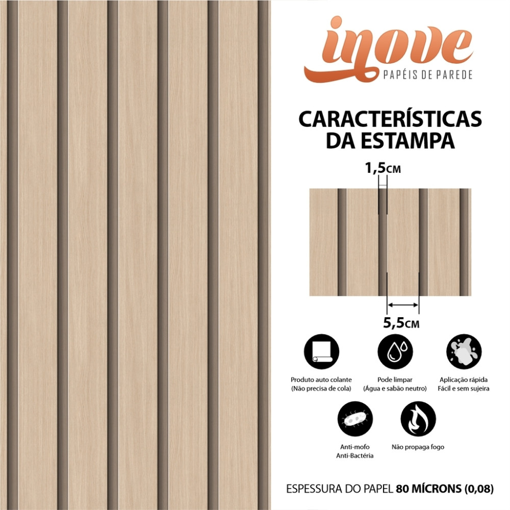 Papel de Parede Madeira Ripada Itália