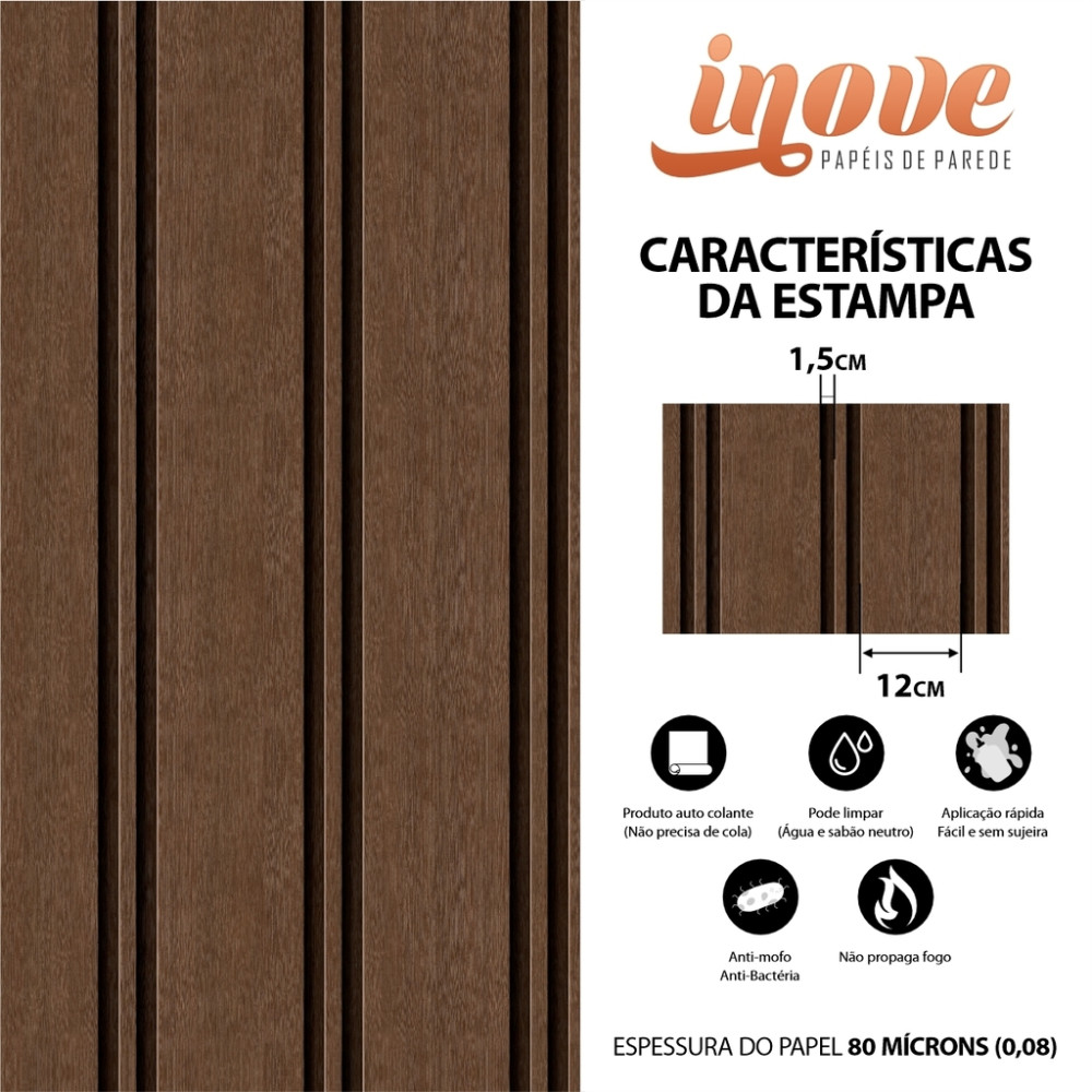 Papel de Parede Madeira Ripada Portugal