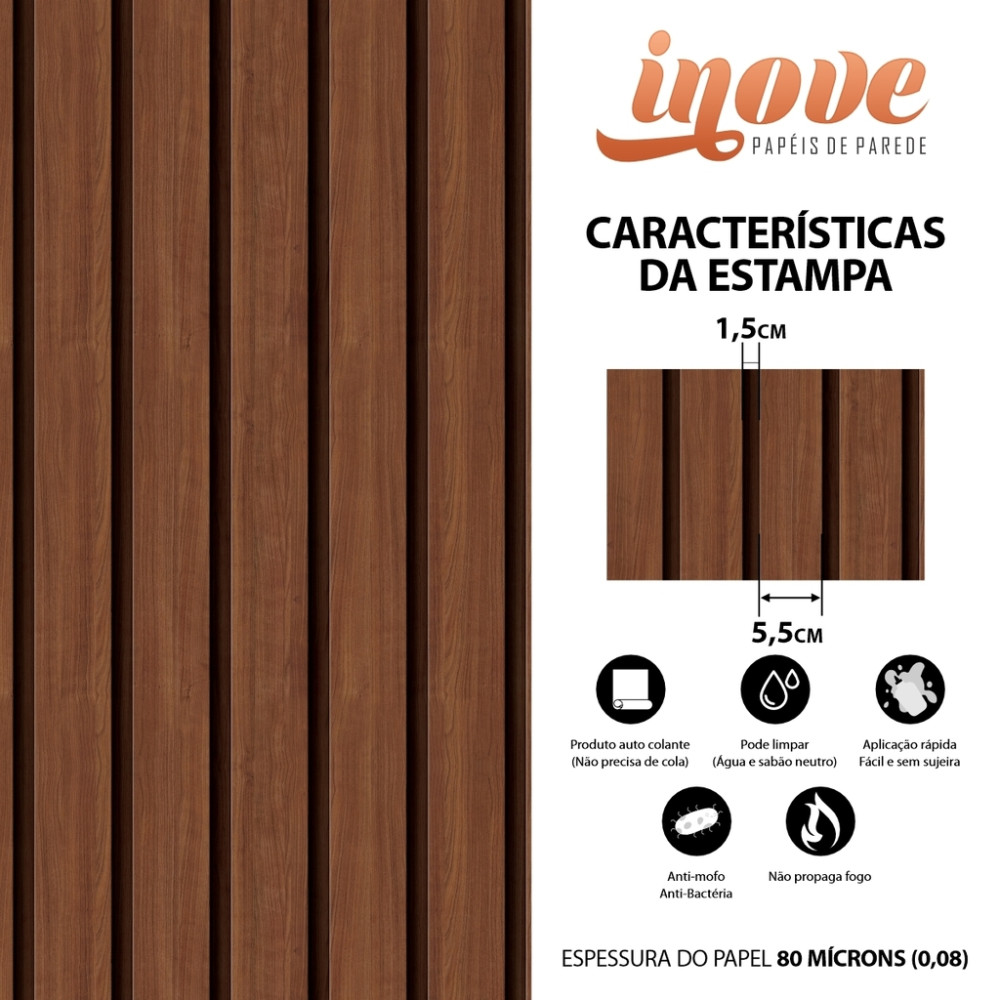 Papel de Parede Madeira Ripada Noruega