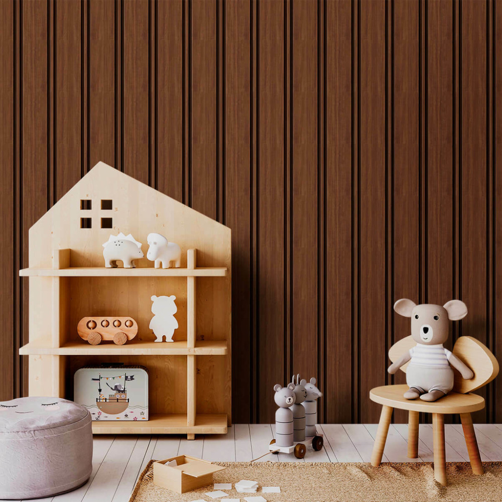 Papel de Parede Madeira Ripada França