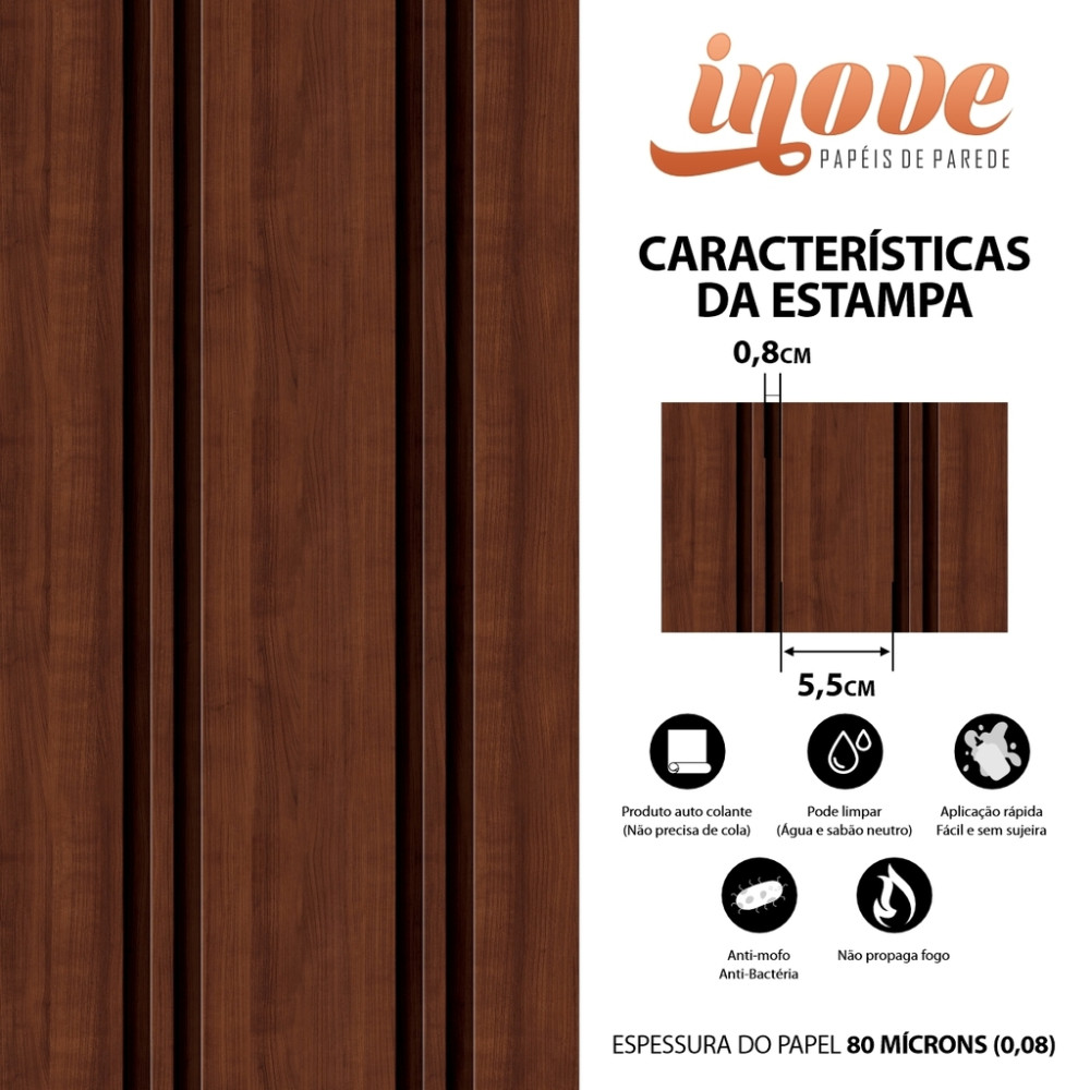 Papel de Parede Madeira Ripada Belize